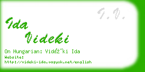 ida videki business card